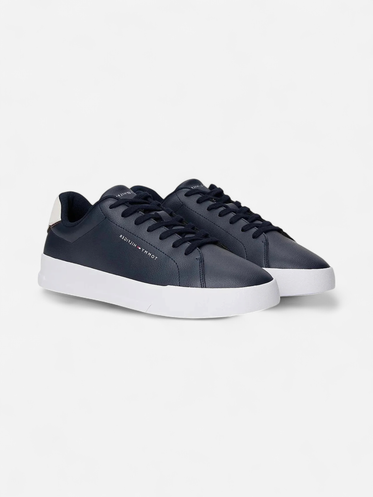 Tommy Hilfiger miesten tennarit, TH COURT LEATHER DETAIL ESS Tummansininen - Kekäle.fi