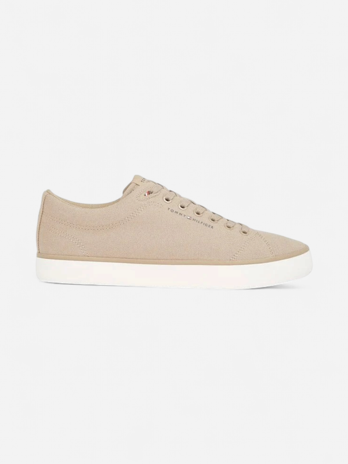 Tommy Hilfiger miesten kengät, TH HI VULC LOW CORE CANVAS Beige - Kekäle.fi