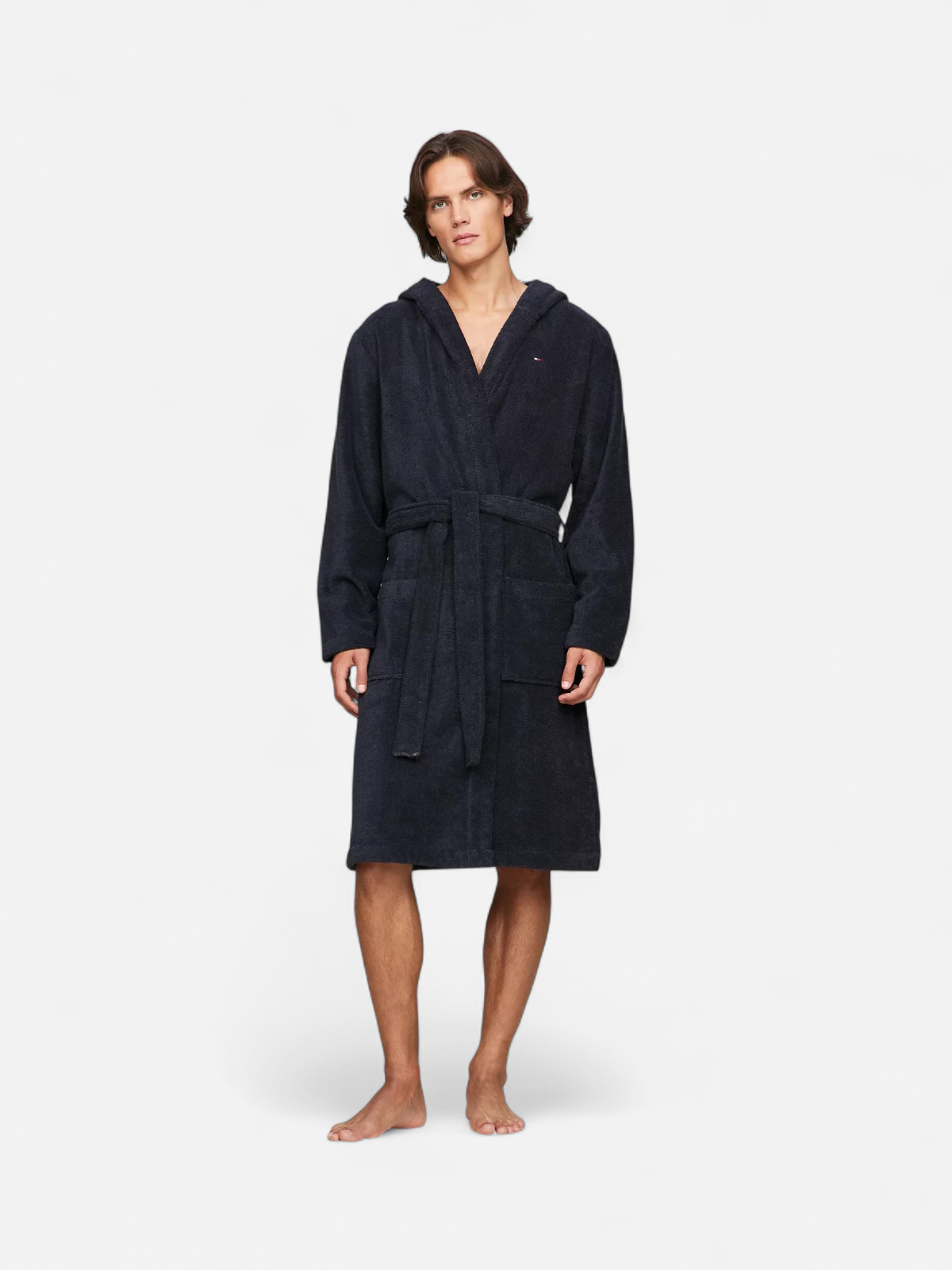 Tommy Hilfiger Miesten Kylpytakki, HOODED BATHROBE NOS Tummansininen - Kekäle.fi