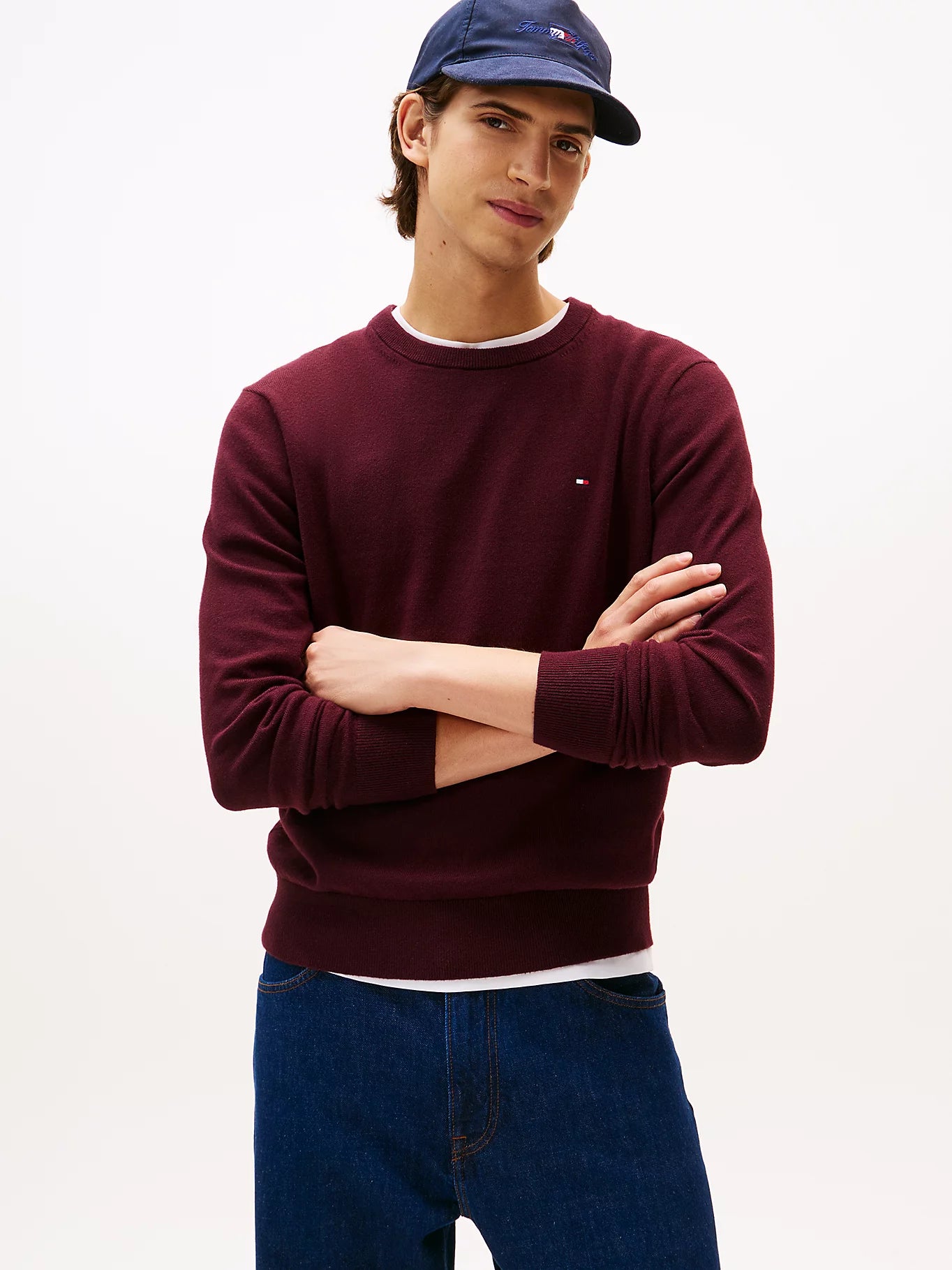 tommy-hilfiger-miesten-neule-pima-org-ctn-cashmere-crew-neck-viininpunainen-1