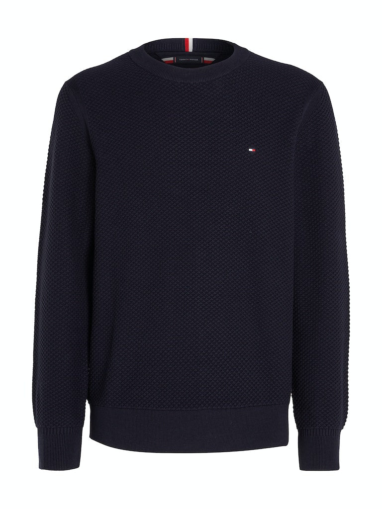 tommy-hilfiger-miesten-neulepusero-oval-structure-crew-tummansininen-3