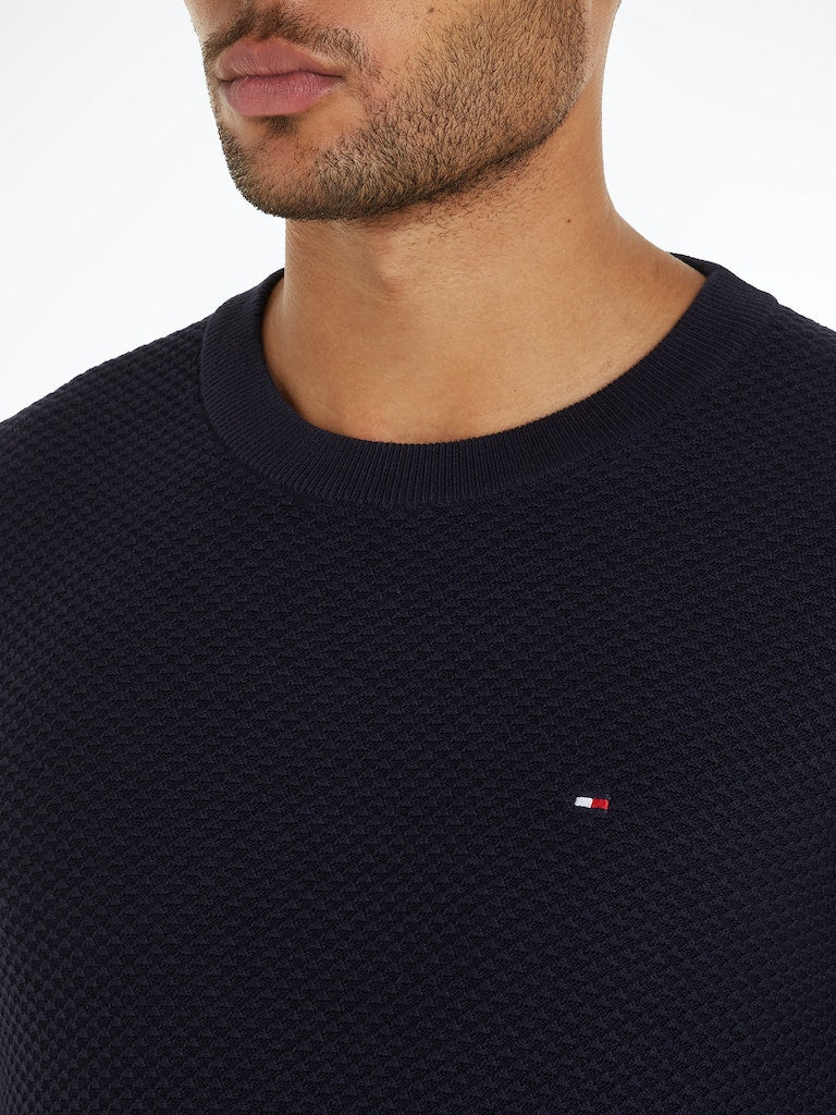 tommy-hilfiger-miesten-neulepusero-oval-structure-crew-tummansininen-5