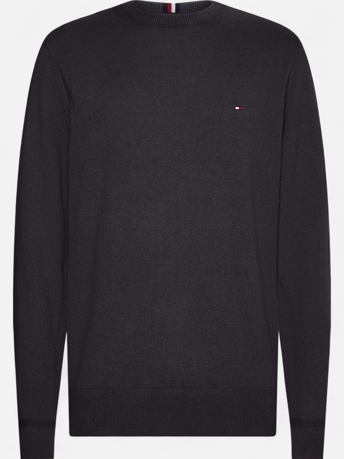 Tommy Hilfiger Miesten Neulepusero, PIMA ORG CTN CASHMERE CREW Tummanharmaa - Kekäle.fi