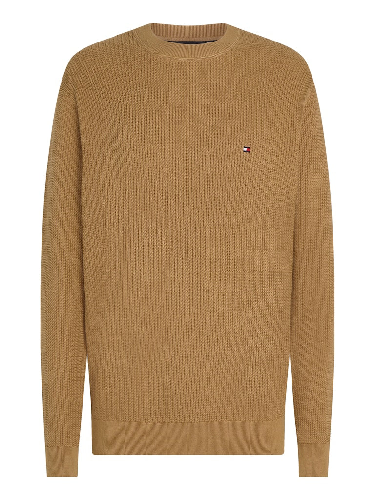 tommy-hilfiger-miesten-neulepusero-structure-crew-nk-beige-3