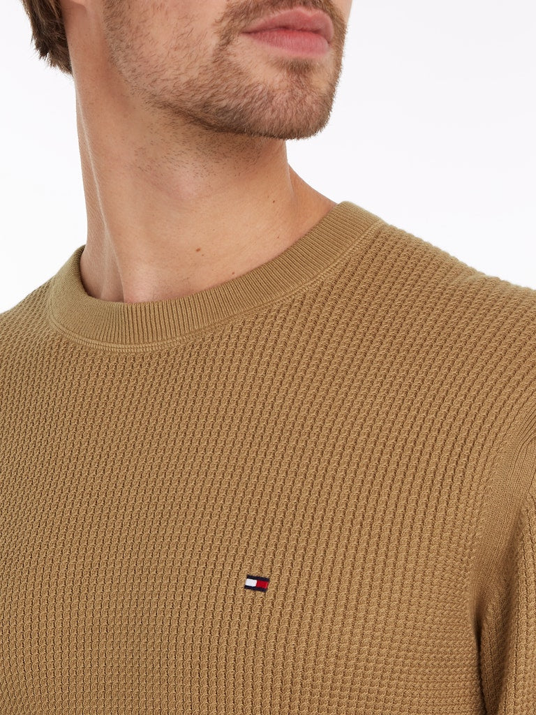 tommy-hilfiger-miesten-neulepusero-structure-crew-nk-beige-5