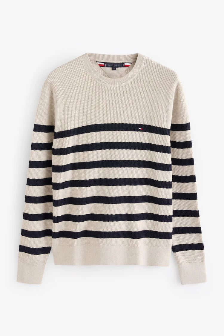 tommy-hilfiger-miesten-neulepusero-structure-crew-raidallinen-valkoinen-1