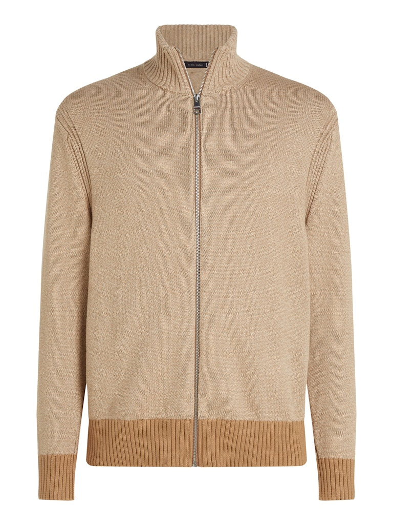 tommy-hilfiger-miesten-neuletakki-mouline-zip-thru-beige-4