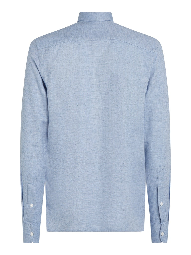 tommy-hilfiger-miesten-paita-brushed-solid-sf-shirt-keskisininen-2