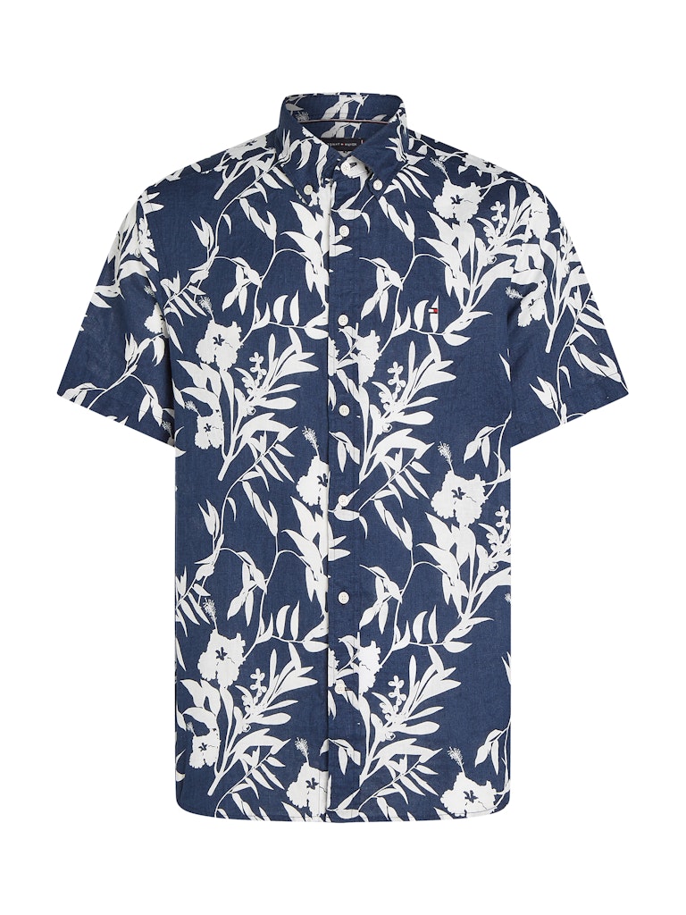 tommy-hilfiger-miesten-pellavapaita-linen-tropical-prt-ss-rf-shirt-sininen-kuosi-4