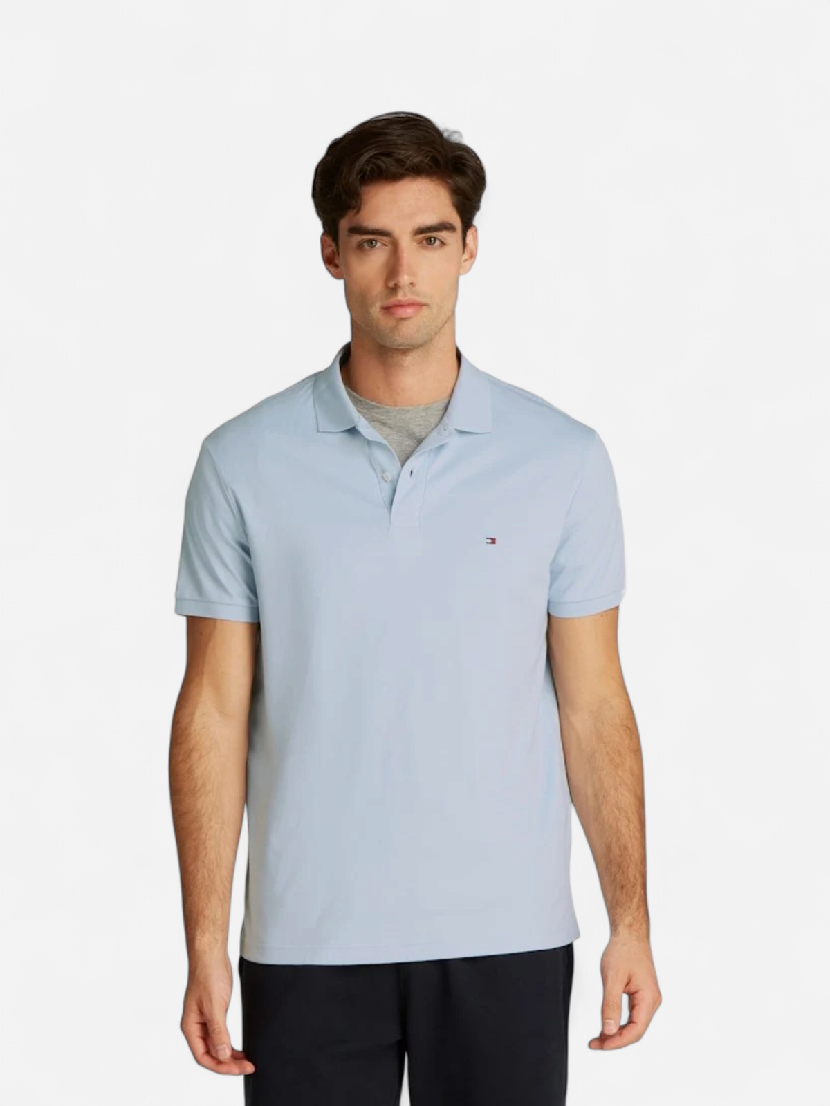 Tommy Hilfiger miesten pikeepaita, LIQUID COTTO REG SEASONAL POLO Vaaleansininen - Kekäle.fi