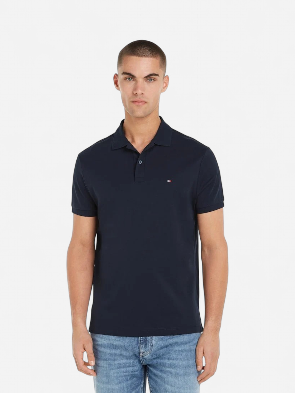 Tommy Hilfiger Miesten Pikeepaita, LIQUID COTTON ESSENTIAL Tummansininen - Kekäle.fi