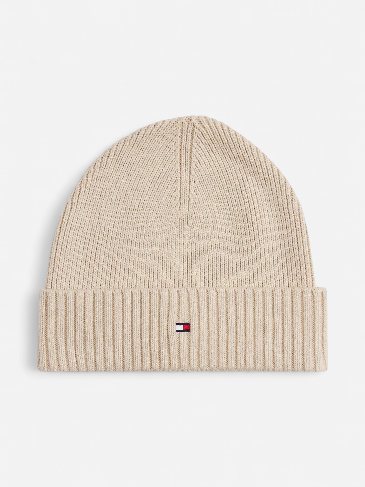 Tommy Hilfiger miesten pipo, TH FLAG PIMA COTTON BEANIE Beige - Kekäle.fi