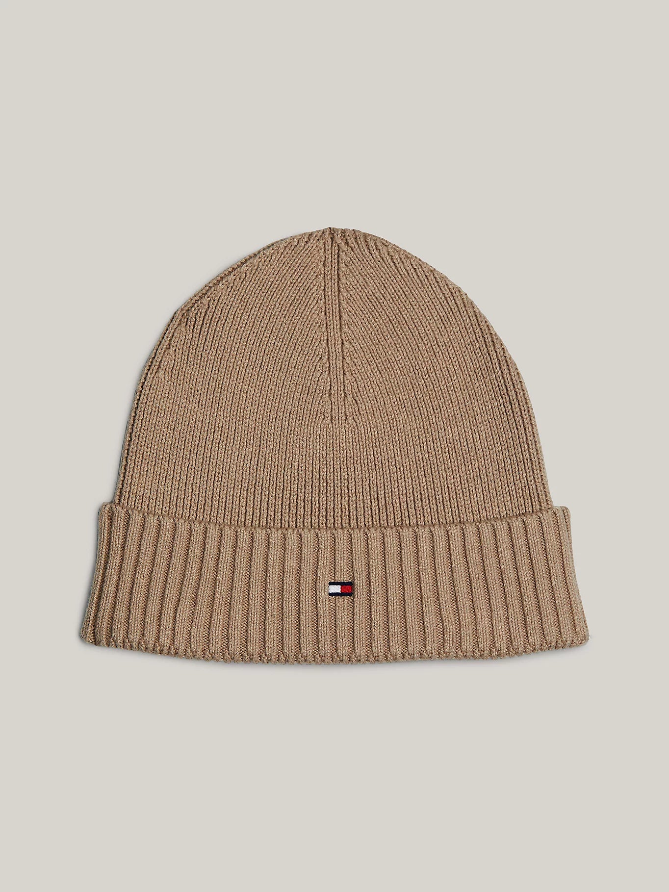 tommy-hilfiger-miesten-pipo-th-flag-pima-cotton-beanie-beige-1