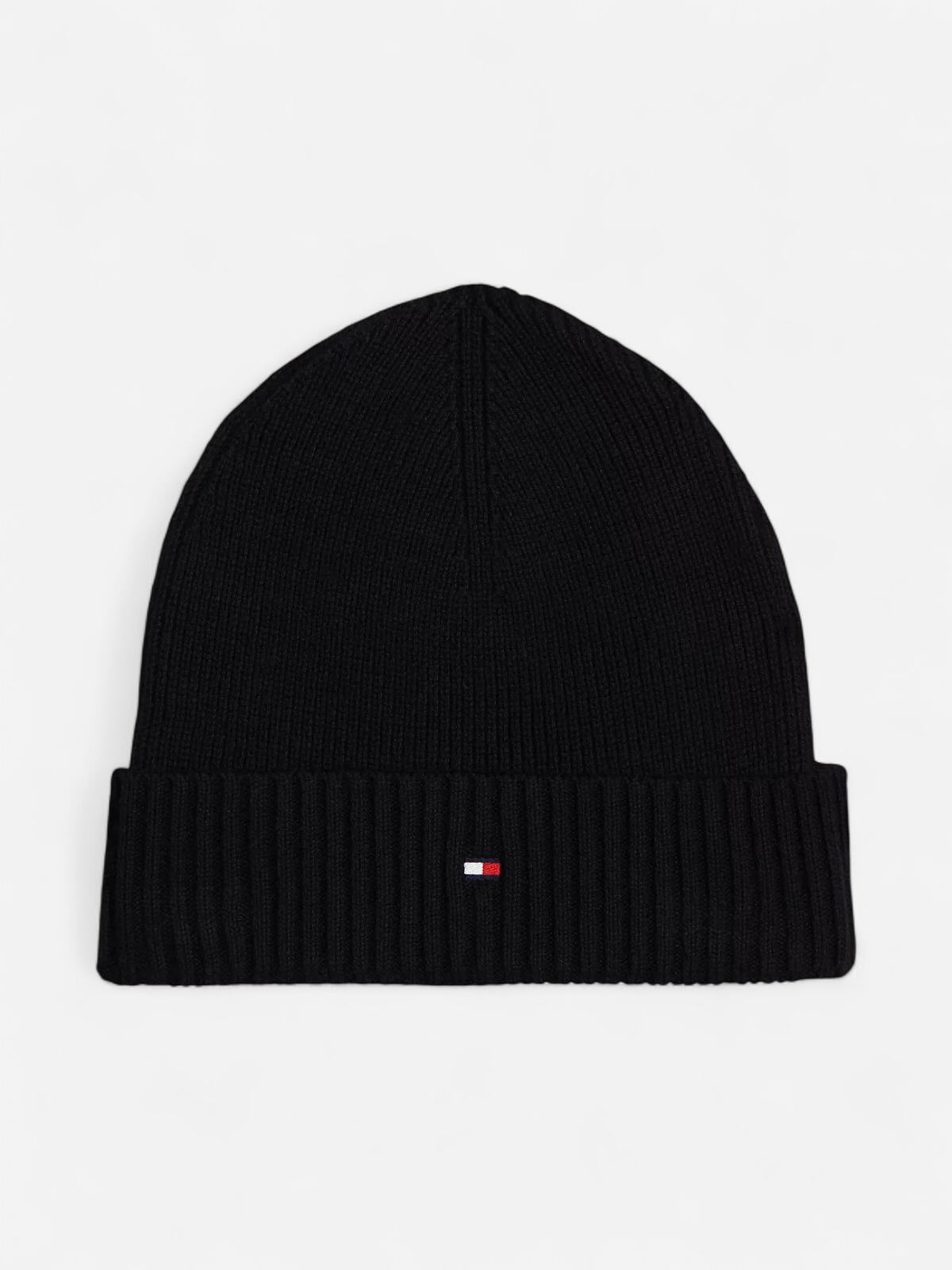 Tommy Hilfiger miesten pipo, TH FLAG PIMA COTTON BEANIE Musta - Kekäle.fi