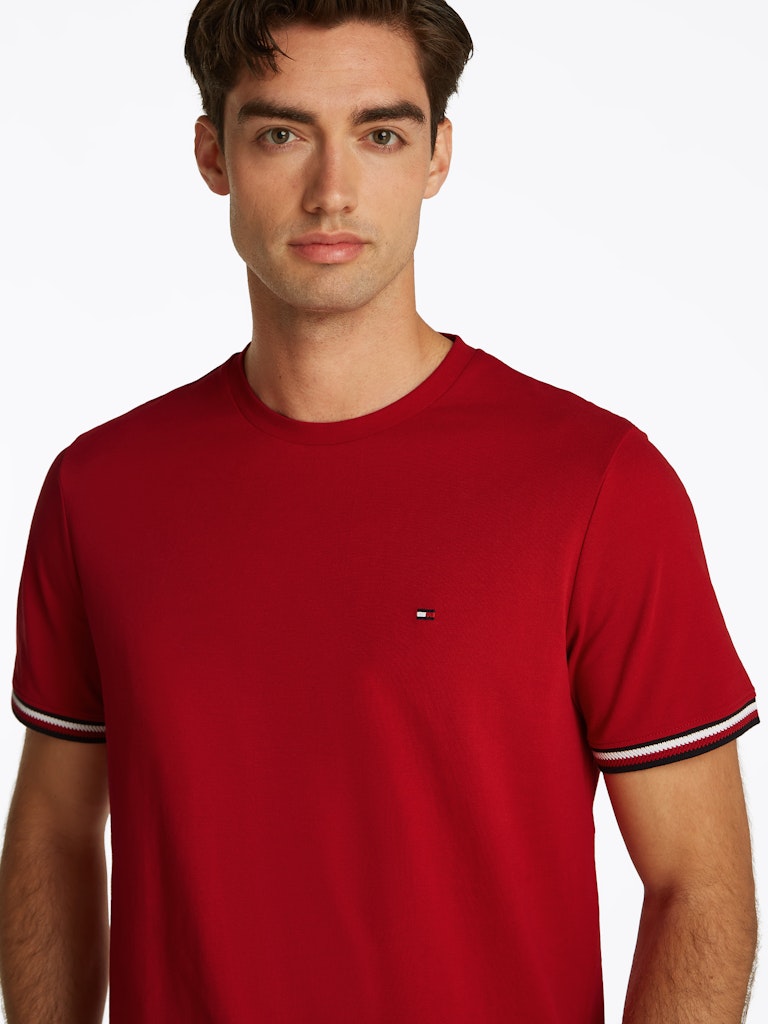 tommy-hilfiger-miesten-t-paita-global-stripe-cuff-tee-punainen-4