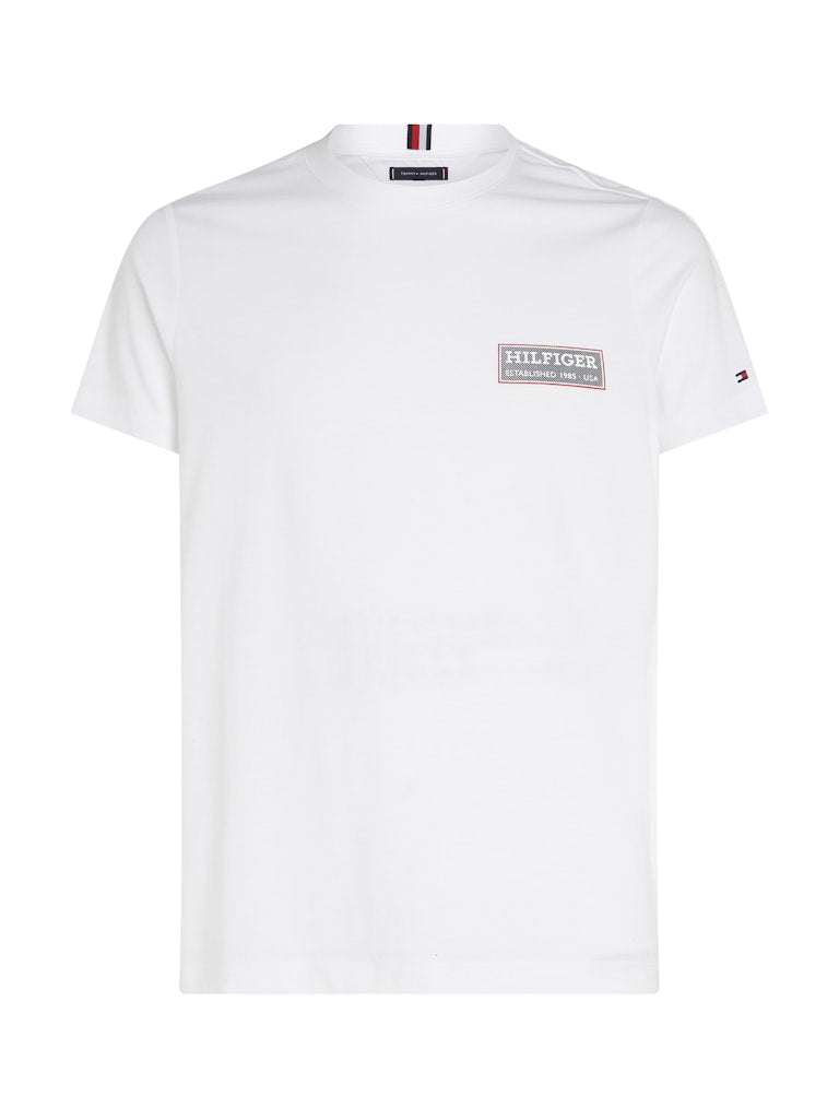tommy-hilfiger-miesten-t-paita-printed-badge-tee-valkoinen-4