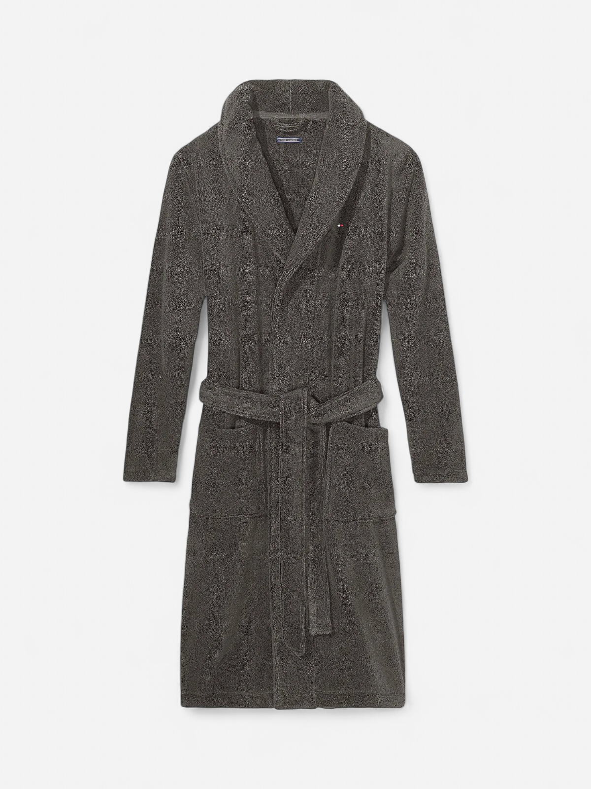Tommy Hilfiger, Miesten Kylpytakki, Icon Bathrobe Nos  Tummanharmaa - Kekäle.fi