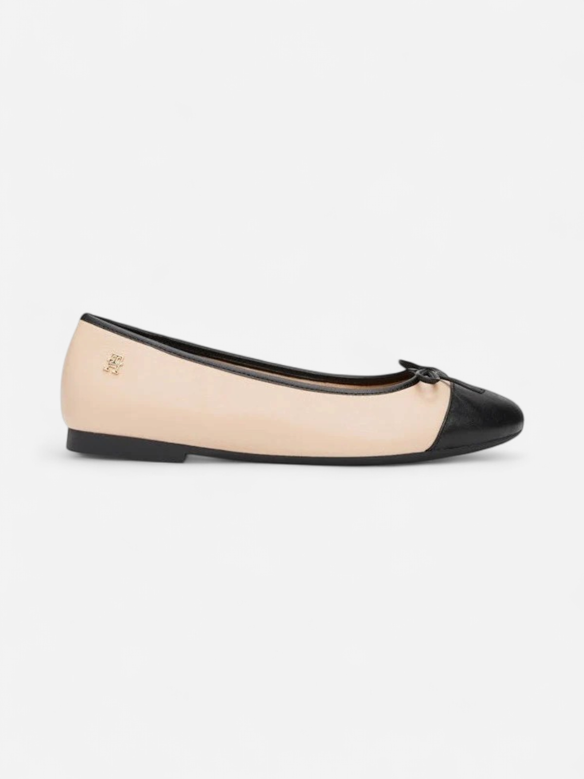 Tommy Hilfiger naisten balleriinat, TOE CAP LEATHER BALLERINA Beige Kuosi - Kekäle.fi