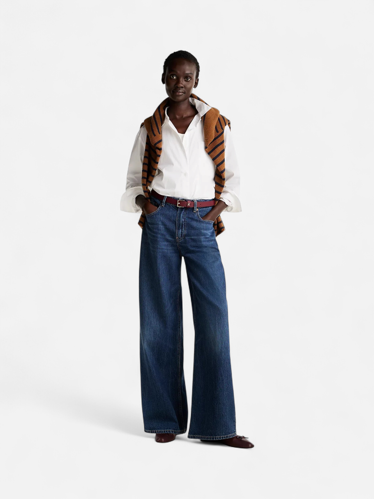 Tommy Hilfiger Naisten Farkut, WIDE LEG HW LOU Indigo - Kekäle.fi