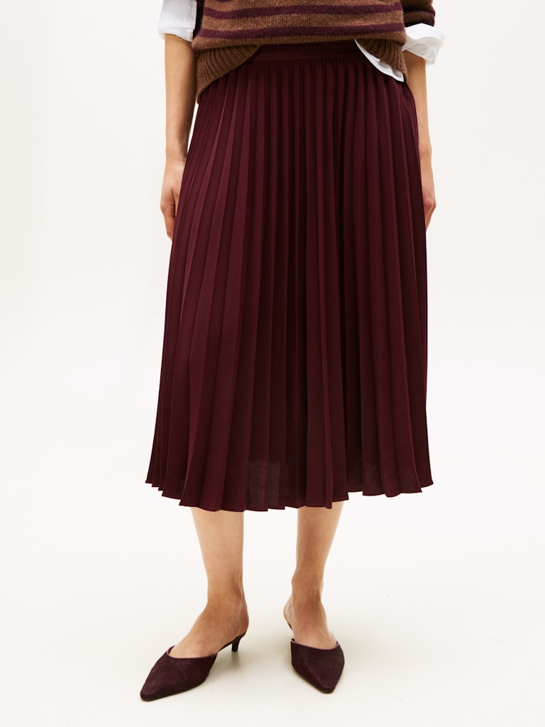 tommy-hilfiger-naisten-hame-fluid-pleated-pull-on-midi-skirt-viininpunainen-2
