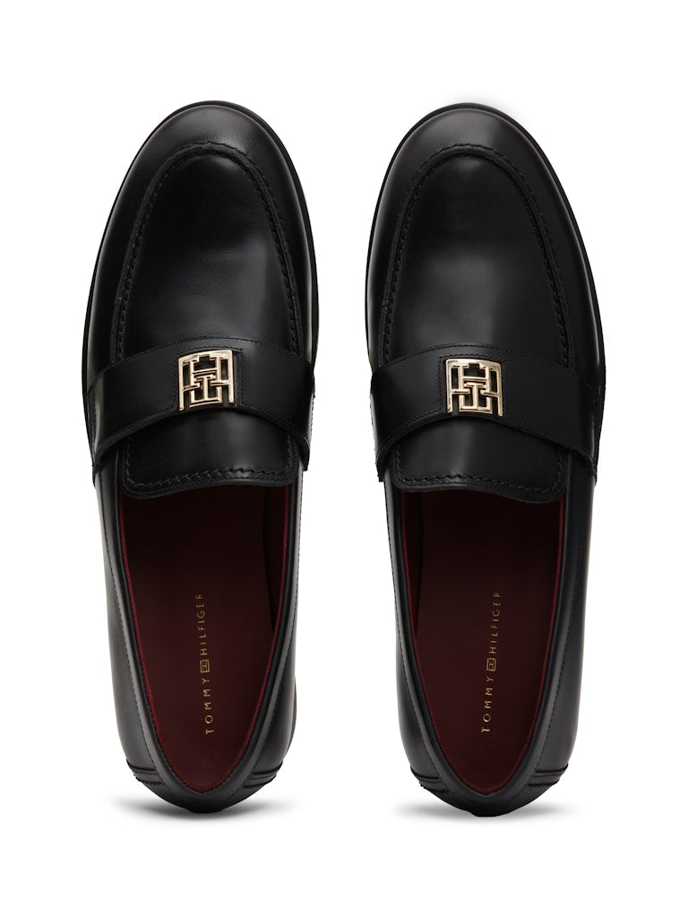 tommy-hilfiger-naisten-kengat-th-leather-classic-loafer-musta-1