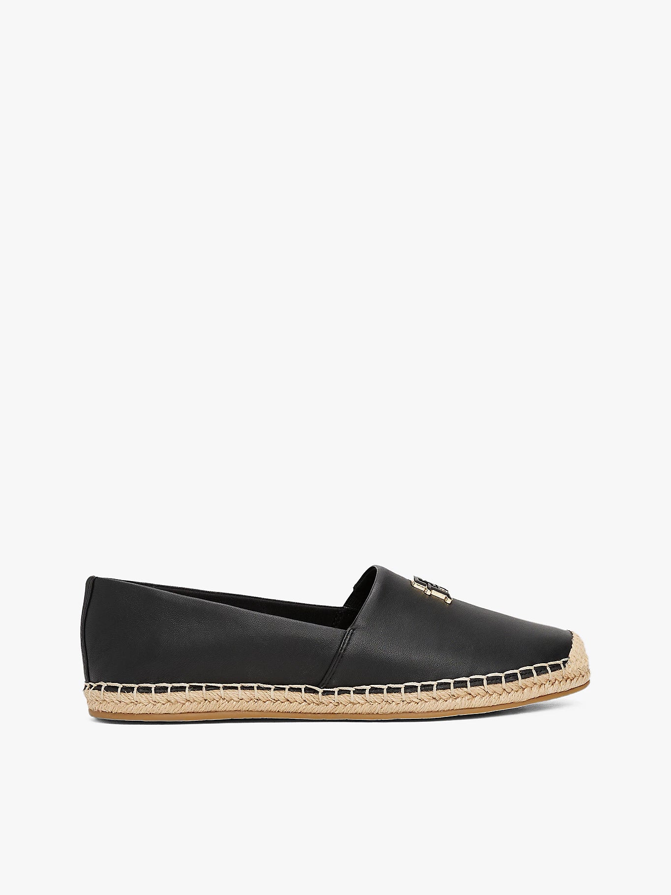 tommy-hilfiger-naisten-kengat-th-logo-leather-espadrille-musta-2