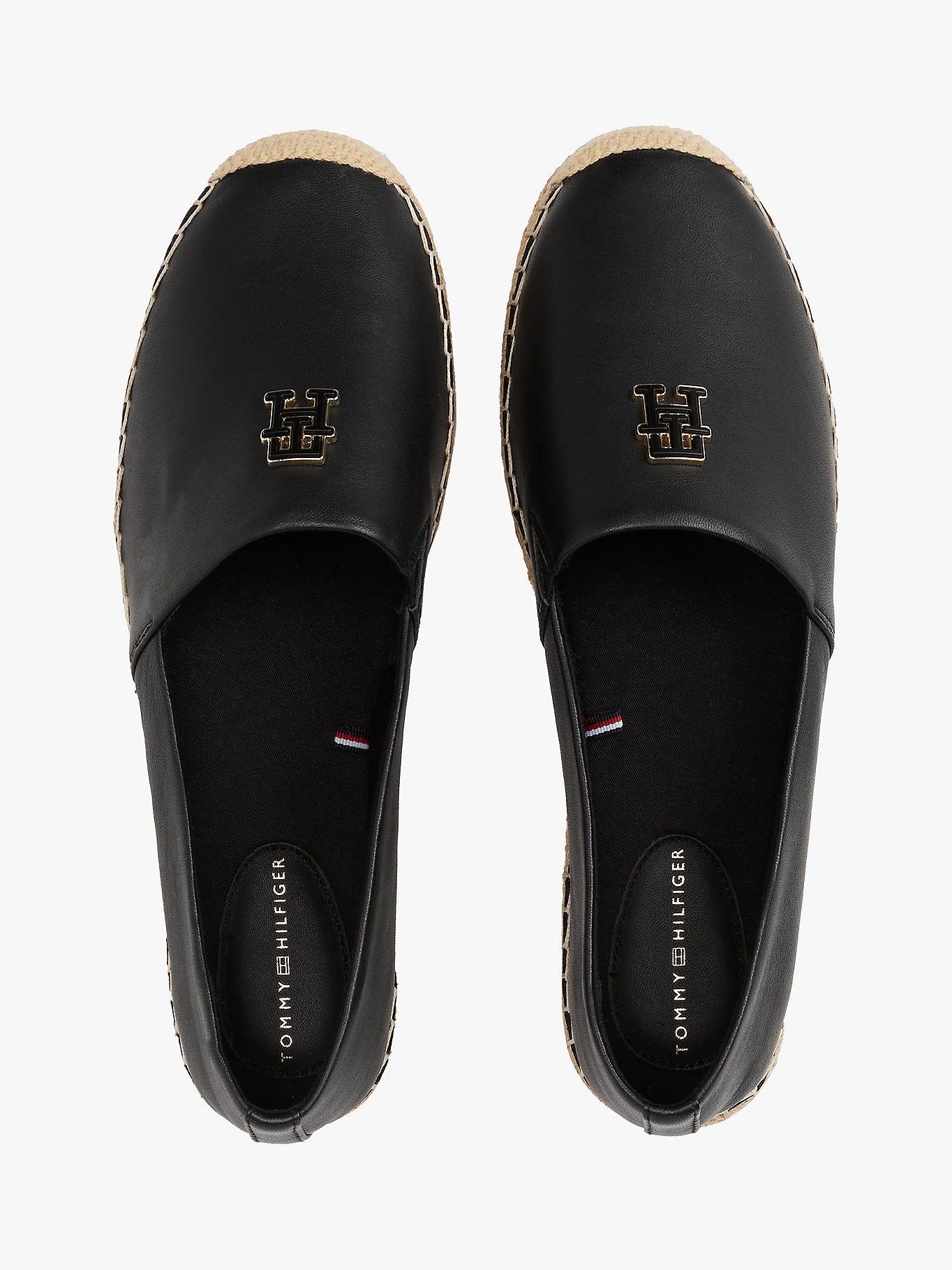 tommy-hilfiger-naisten-kengat-th-logo-leather-espadrille-musta-3
