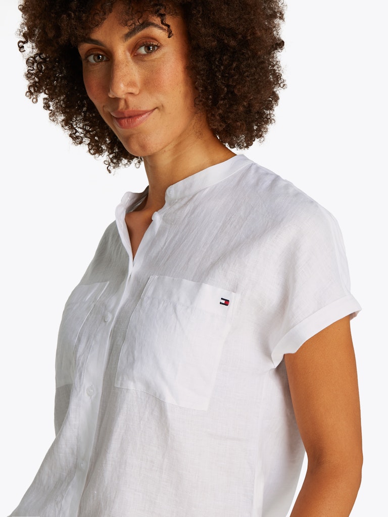 tommy-hilfiger-naisten-lyhythihainen-pellavapusero-ess-linen-collarless-ss-blouse-valkoinen-3