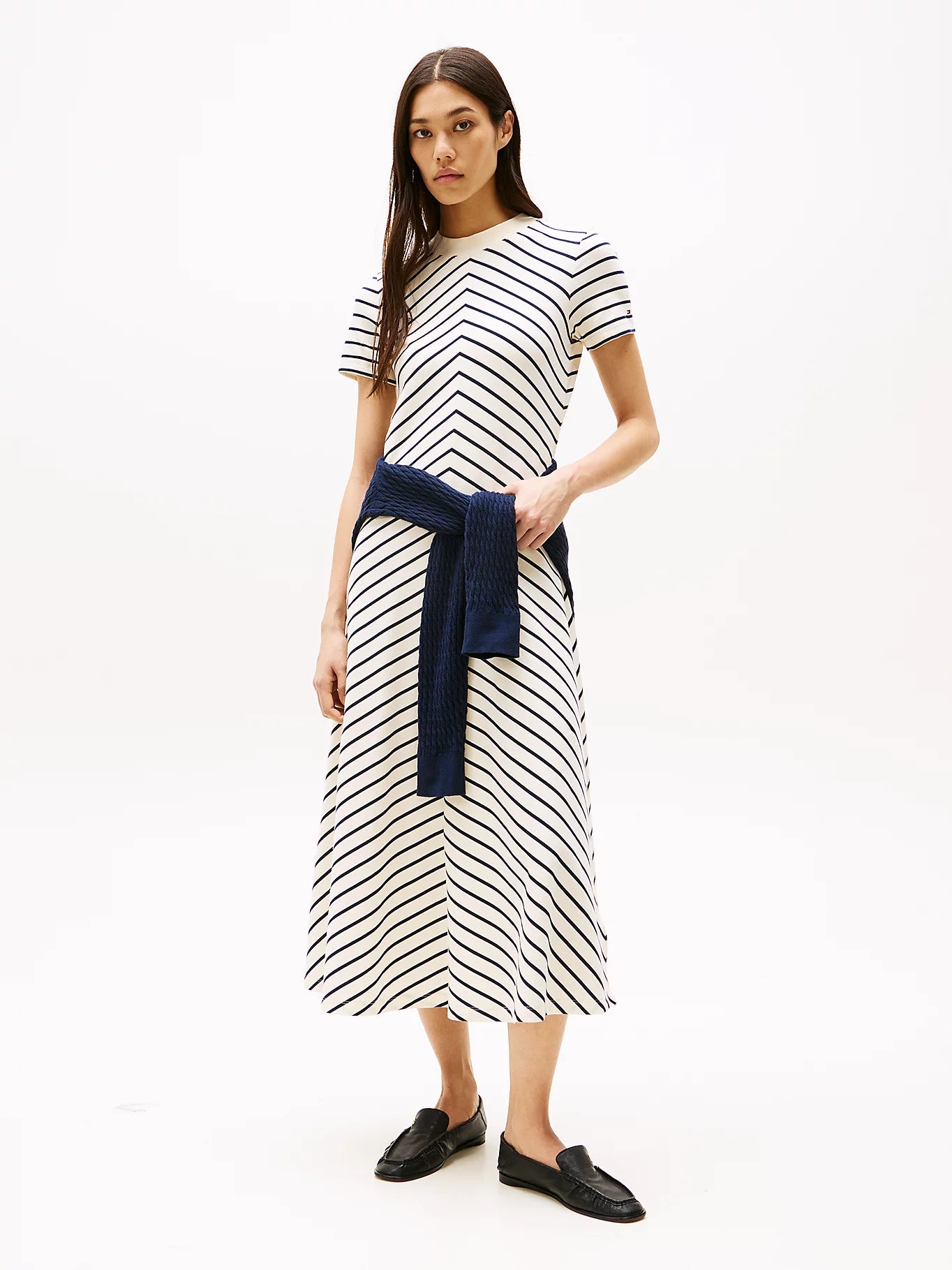 tommy-hilfiger-naisten-mekko-modern-f-f-midi-dress-raidallinen-sininen-1