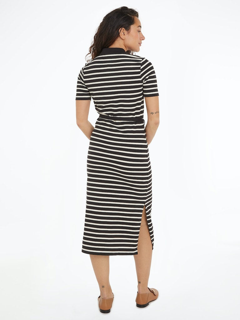 tommy-hilfiger-naisten-mekko-reg-breton-midi-polo-dress-ss-raidallinen-musta-2