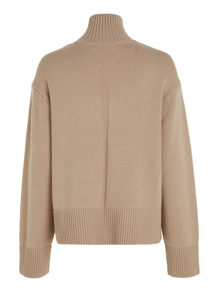 tommy-hilfiger-naisten-neule-wool-blend-mock-nk-sweater-vaalea-beige-4