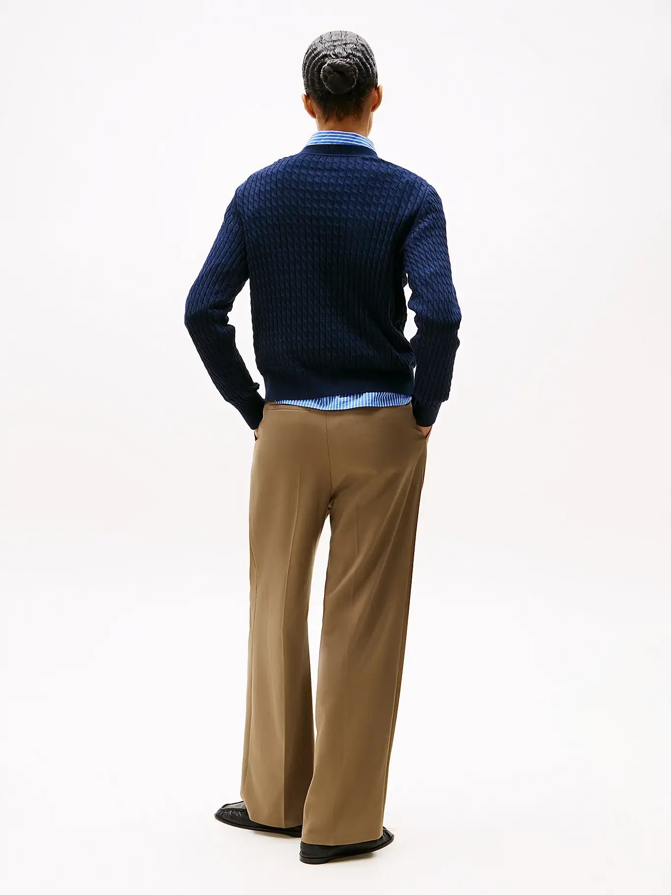 tommy-hilfiger-naisten-neulepusero-co-cable-c-nk-ls-sweater-tummansininen-2