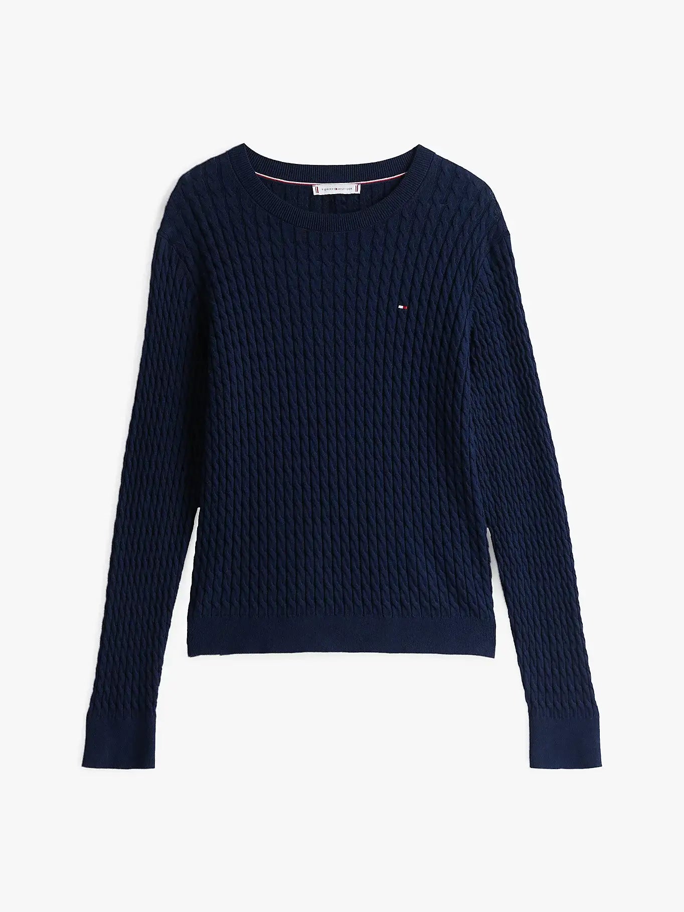 tommy-hilfiger-naisten-neulepusero-co-cable-c-nk-ls-sweater-tummansininen-3