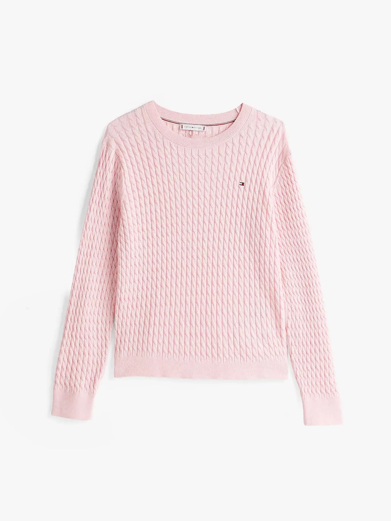 tommy-hilfiger-naisten-neulepusero-co-cable-c-nk-ls-sweater-vaaleanpunainen-3