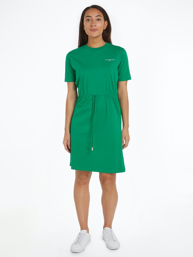 tommy-hilfiger-naisten-paitamekko-1985-reg-mini-corp-tee-dress-vihrea-1