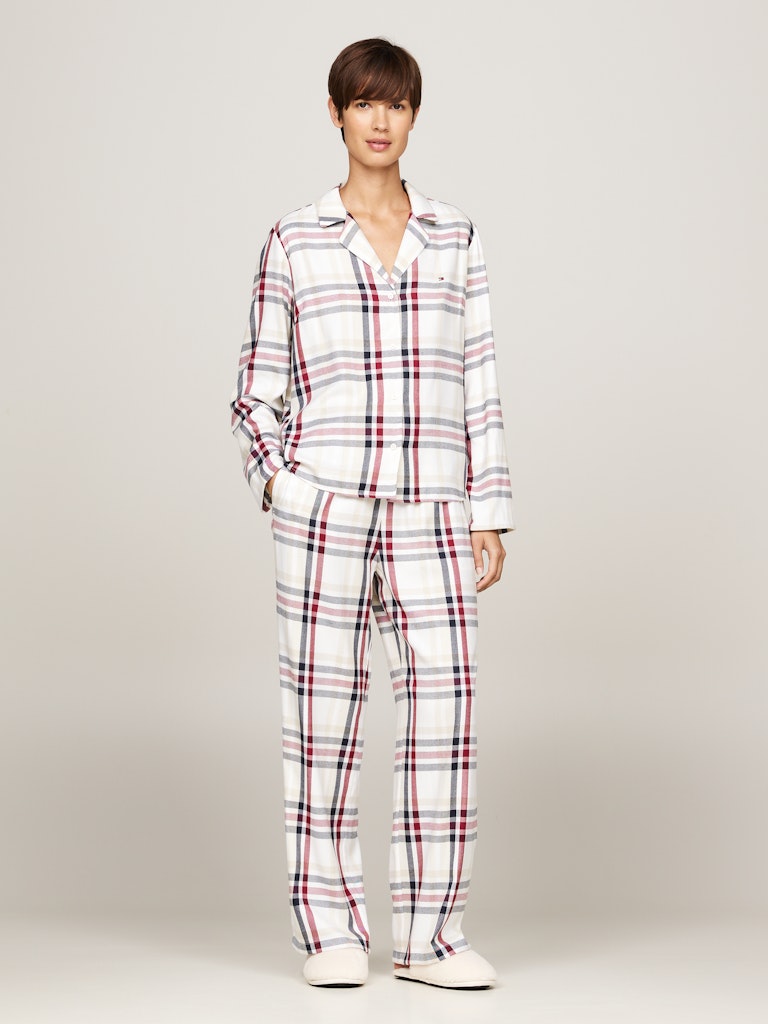 tommy-hilfiger-naisten-pyjama-k-gift-flannel-set-slipper-monivarinen-kuosi-1
