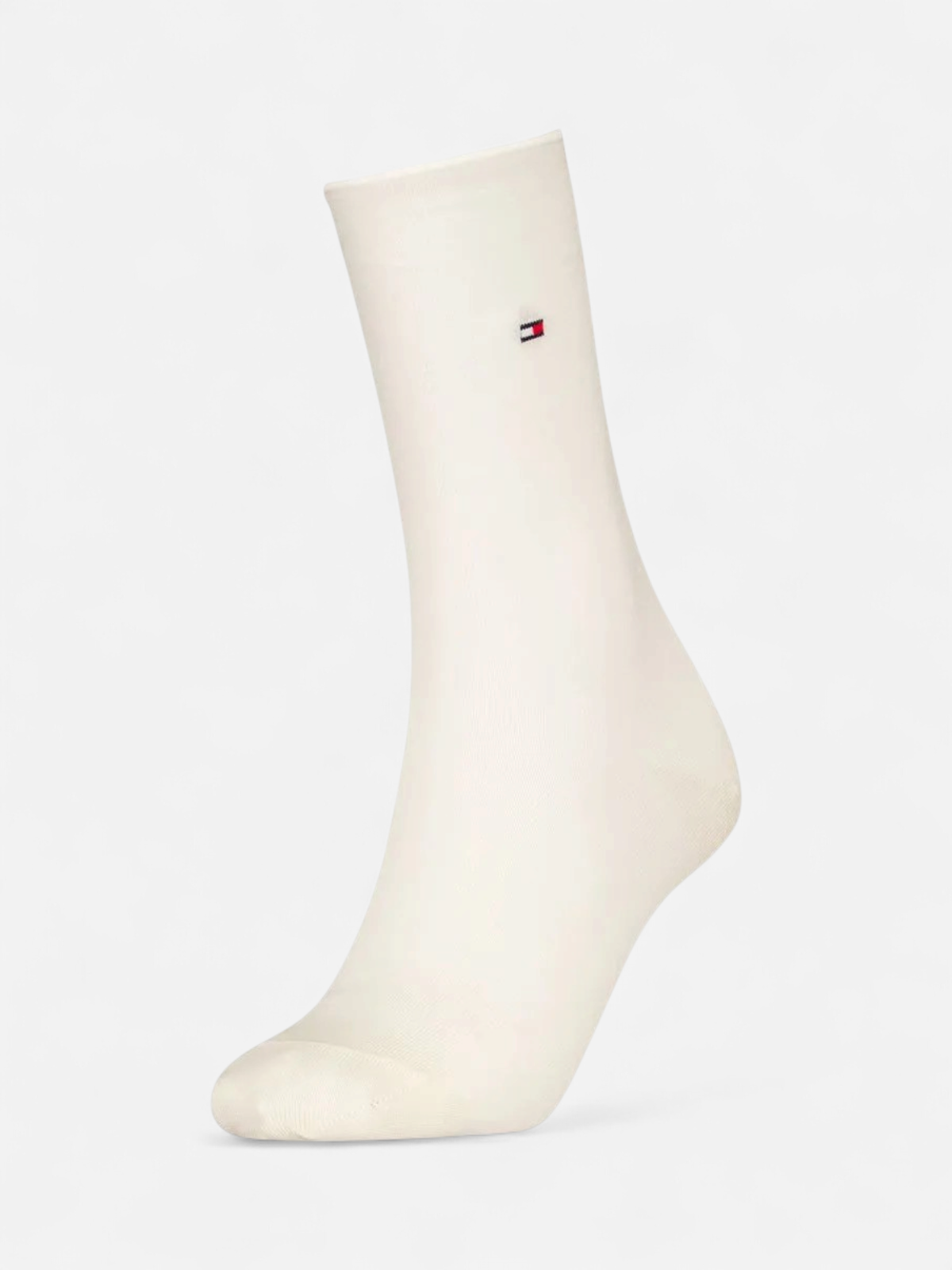 Tommy Hilfiger naisten sukat, K-WOMEN SOCK ROLL TOP PREMIUM WOOL Luonnonvalkoinen - Kekäle.fi