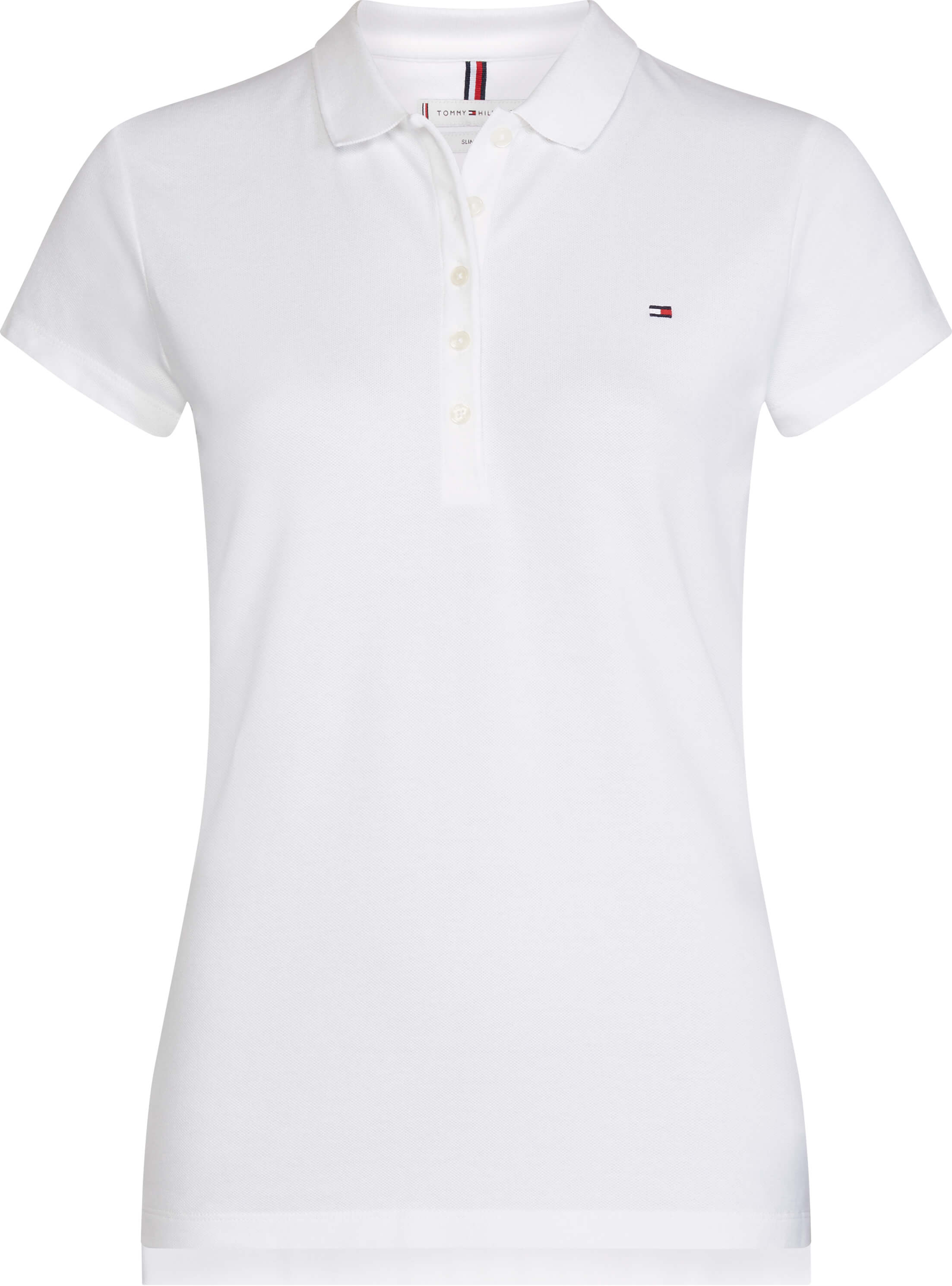 tommy-hilfiger-naisten-t-paita-heritage-short-sleeve-slim-polo-valkoinen-1