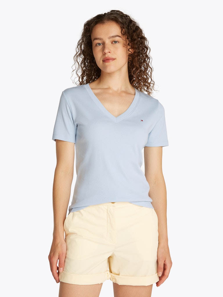 tommy-hilfiger-naisten-t-paita-slim-cody-v-nk-ss-c1o-vaaleansininen-1