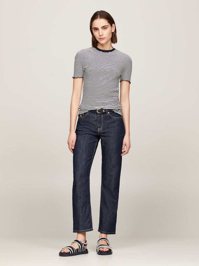 tommy-hilfiger-naisten-t-paita-slim-ctn-modal-rib-stp-c-neck-ss-raidallinen-sininen-1