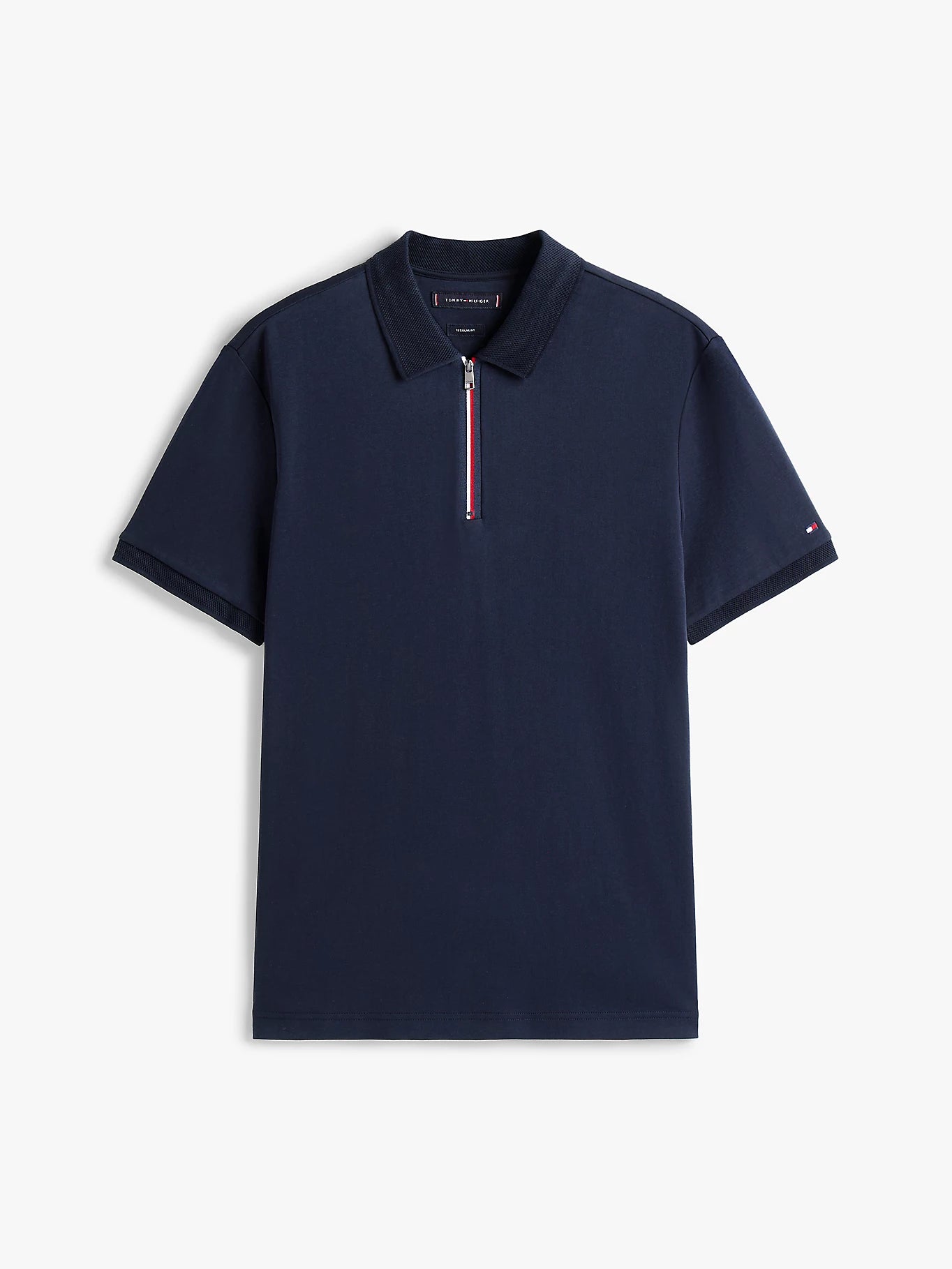 tommy-hilfiger-regular-signature-zip-placket-polo-shirt-tummansininen-5