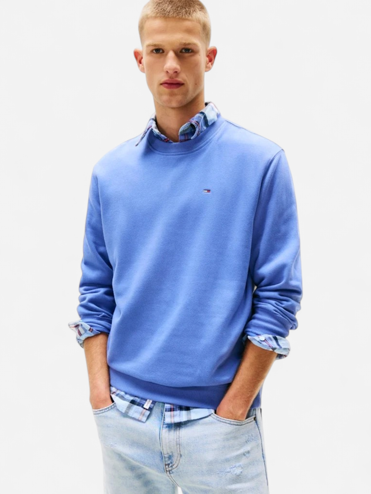 Tommy Jeans Miesten Collegepaita, REG S FLAG CREW Sininen - Kekäle.fi