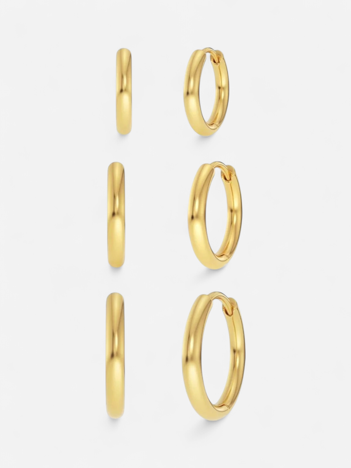 Edblad korvakorut Triple Pair Hoops, Gold pleated - Kekäle.fi