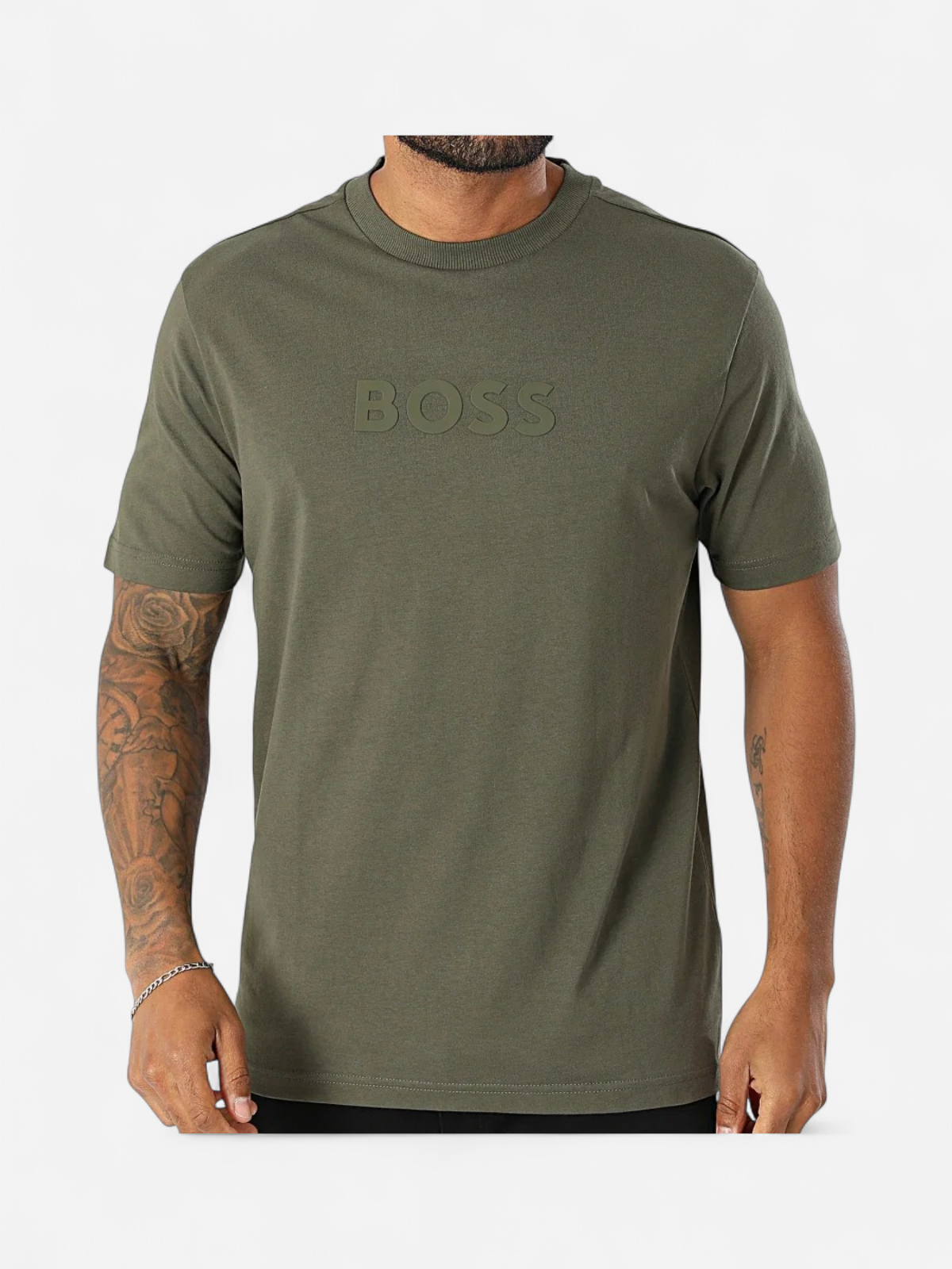 TSHIRT BOSS LOGO KHAKI - Kekäle.fi