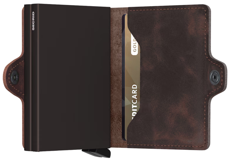 Secrid korttikotelo Twinwallet, tummanruskea