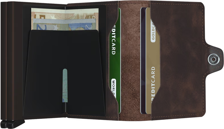 Secrid korttikotelo Twinwallet, tummanruskea