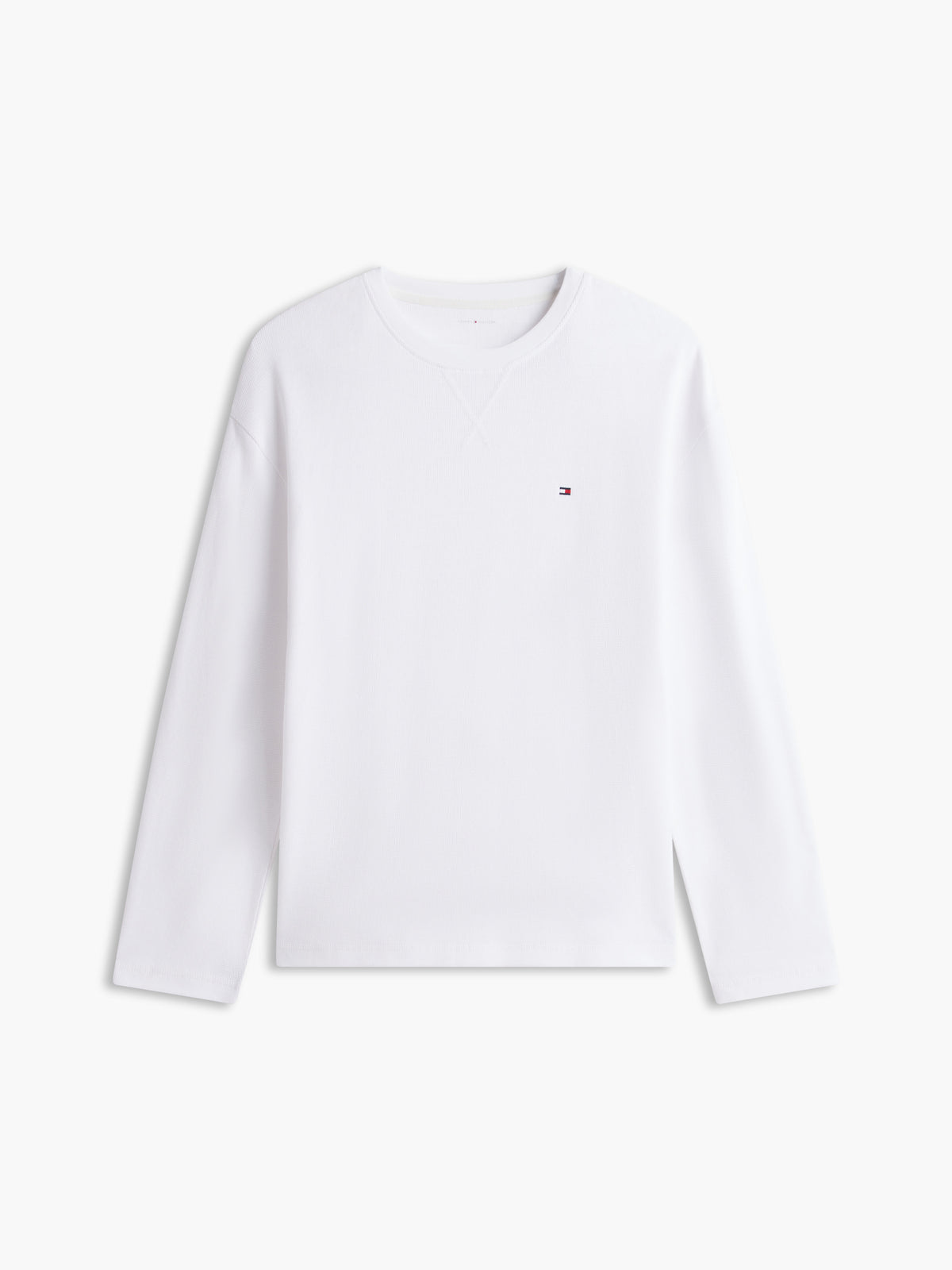 Tommy Hilfiger miesten pyjama LS Waffle Flannel PJ Set, valkoinen