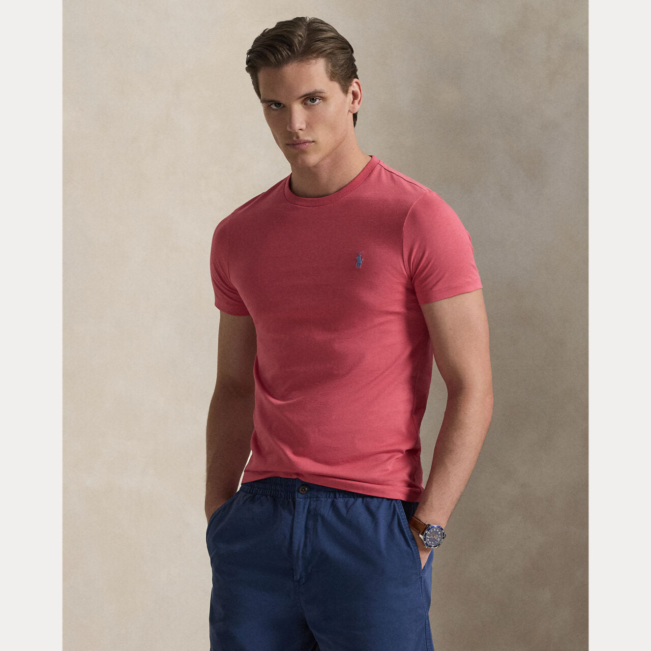 Polo Ralph Lauren miesten t-paita Custom Slim Fit T-shirt Seasonal Color, punainen
