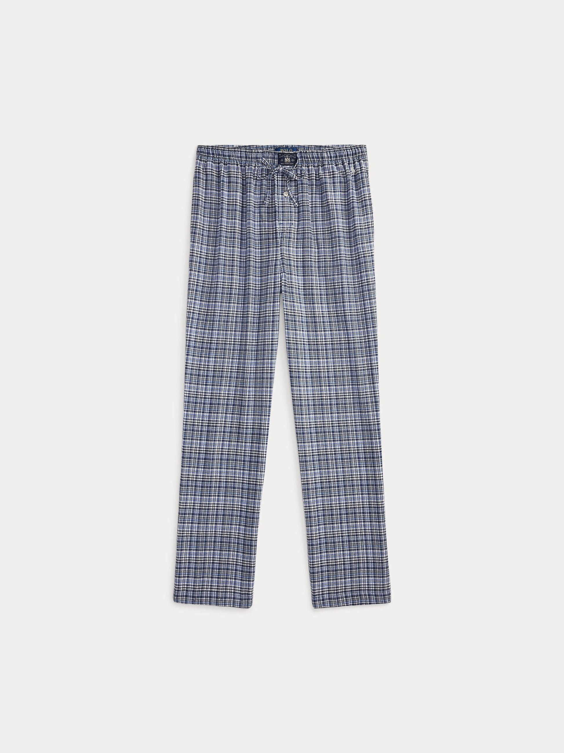 Polo Ralph Lauren miesten pyjamahousur Cotton Flannel Pajama Pant, sininen ruutu