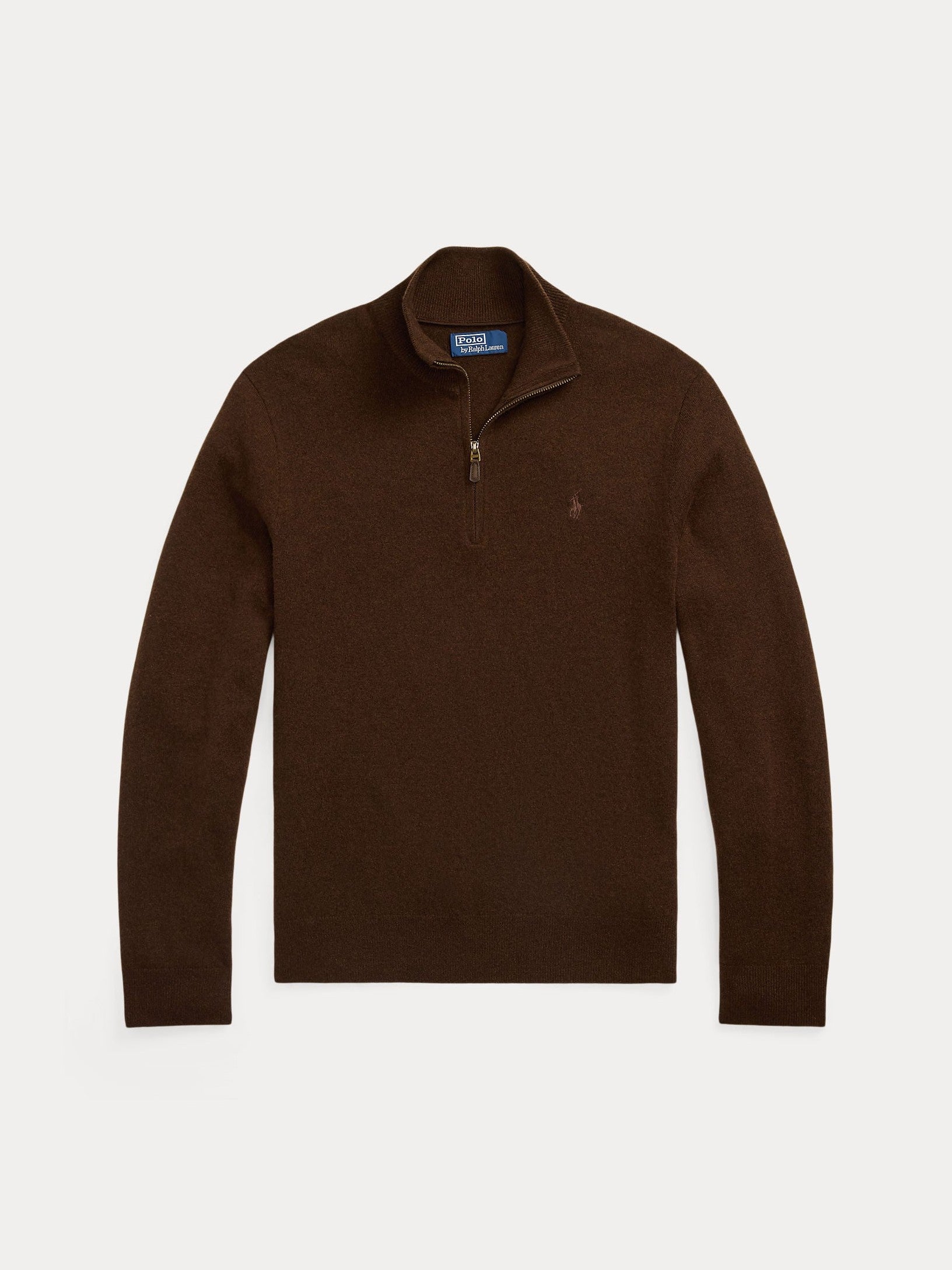 Polo Ralph Lauren Miesten Neulepusero LS HZ PP-LONG SLEEVE-PULLOVER, tummanruskea